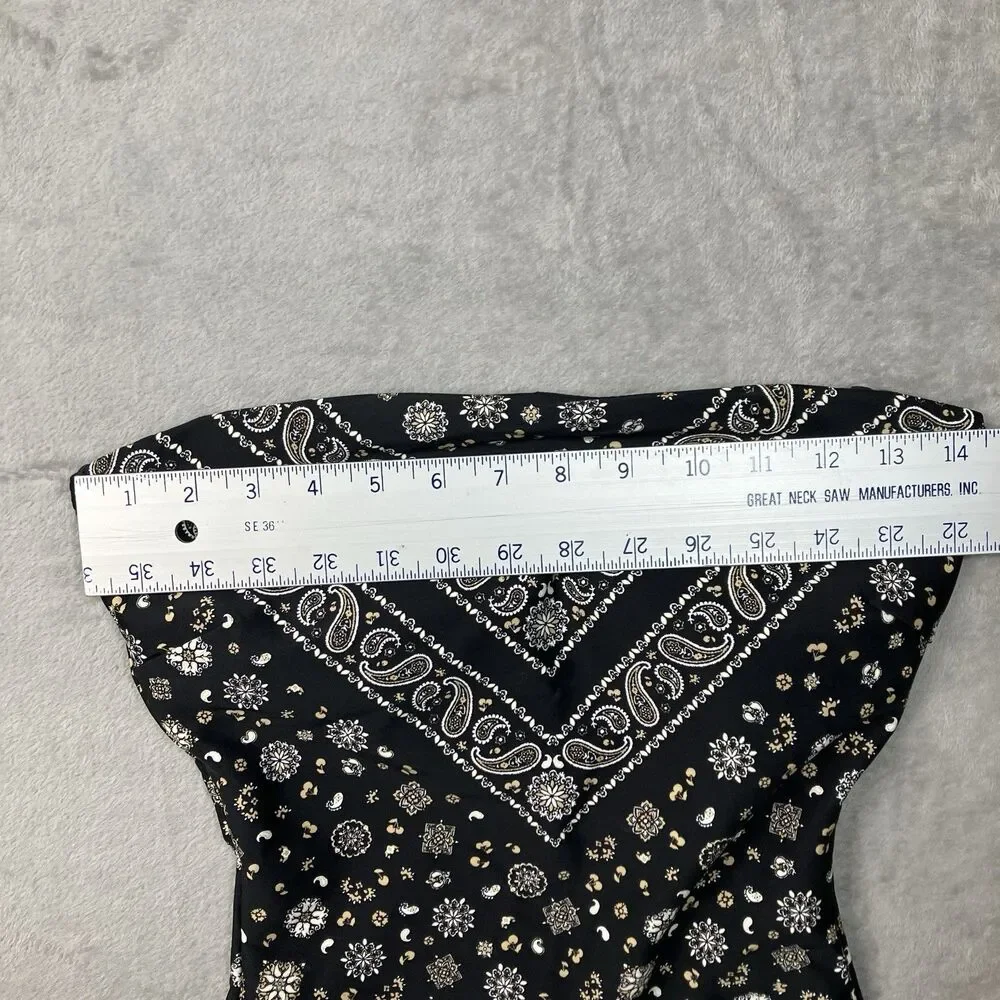 J.Crew Classic Sculpt Gemma One Piece Swimsuit 8 Black Bandana Convertible Print